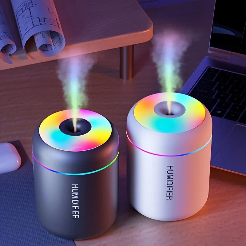 Mini Humidifier and Essential Oil Diffuser - Bedroom, Car Use with Cool Mist Technology, Quiet High Mist Volume and LED Light